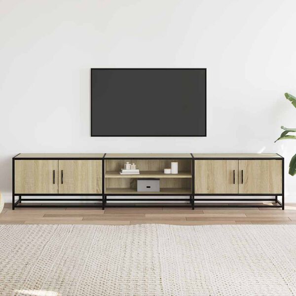 vidaXL Mueble para TV madera de ingeniería roble Sonoma 210x35x41 cm