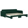 vidaXL Sof&aacute; cama nido terciopelo verde oscuro 90x200 cm