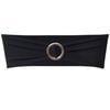 Mo&ntilde;o decorativo el&aacute;stico para sillas con hebilla 25 pzas Negro