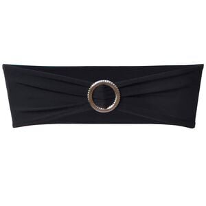 vidaXL Mo&ntilde;o decorativo el&aacute;stico para sillas con hebilla 25 pzas Negro