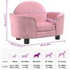 vidaXL Cama para perros de terciopelo rosa 66x40x45 cm