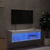 vidaXL Mueble para TV con luces LED blanco 100x30x30 cm