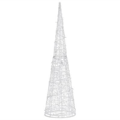 vidaXL Pirámide decorativa cono acrílico luces LED blanco frío 90 cm