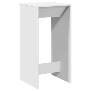 vidaXL Mesa alta de bar madera de ingenier&iacute;a blanca 51x50x103,5 cm