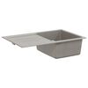 vidaXL Lavabo Gris 780 x 500 mm 80% Cuarzo y 20% Resina