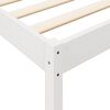 vidaXL Cama con estanter&iacute;a sin colch&oacute;n madera maciza blanca 100x200 cm