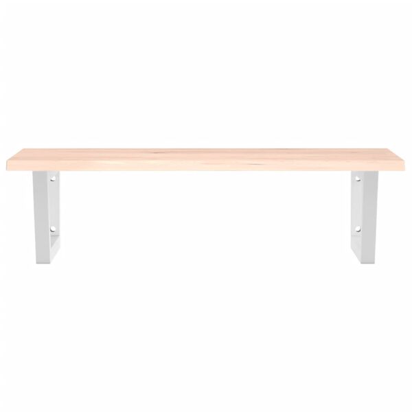 vidaXL Estante de lavabo de pared de acero y madera maciza de roble