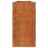 vidaXL Arriate oxidado de acero corten 320x40x77 cm