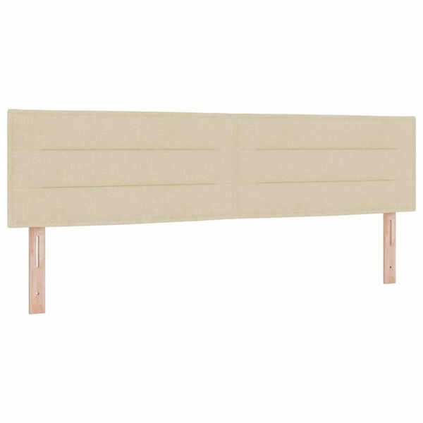 vidaXL Cama tipo Box Spring con colch&oacute;n Crema 180 x 200 cm tela