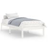 vidaXL Estructura de cama individual peque&ntilde;a sin colch&oacute;n madera blanco