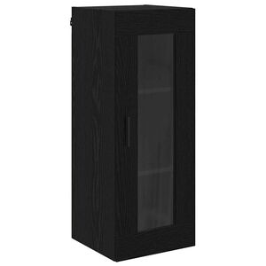 vidaXL Armario de pared Roble Negro 34,5 x 34 x 90 cm