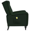 vidaXL Sill&oacute;n de masaje reclinable de terciopelo verde oscuro