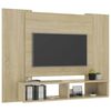 vidaXL Mueble TV pared madera contrachapada roble Sonoma 120x23,5x90cm