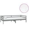vidaXL Sof&aacute; cama con colch&oacute;n madera de pino maciza gris 90x200 cm