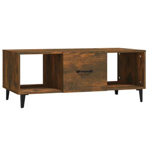 vidaXL Mesa de centro madera contrachapada roble ahumado 102x50x40 cm