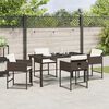 vidaXL Conjunto de Comedor de Jard&iacute;n 5 pcs Marr&oacute;n rat&aacute;n sint&eacute;tico