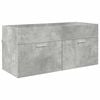 vidaXL Mueble de lavabo Gris Concreto Madera de ingenier&iacute;a