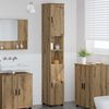 vidaXL Gabinete de Ba&ntilde;o con puerta Roble artesanal 30 x 35 x 192 cm