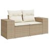 vidaXL Conjunto de sofá de jardín 12 pcs Beige ratán sintético