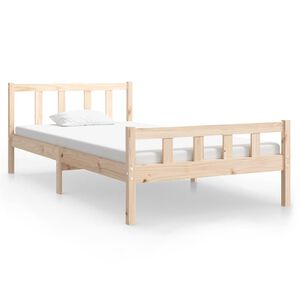 vidaXL Estructura de cama sin colchón madera maciza 100x200 cm