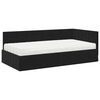 vidaXL Estructura de Cama Esquina con Colch&oacute;n 2 pcs Negro Terciopelo