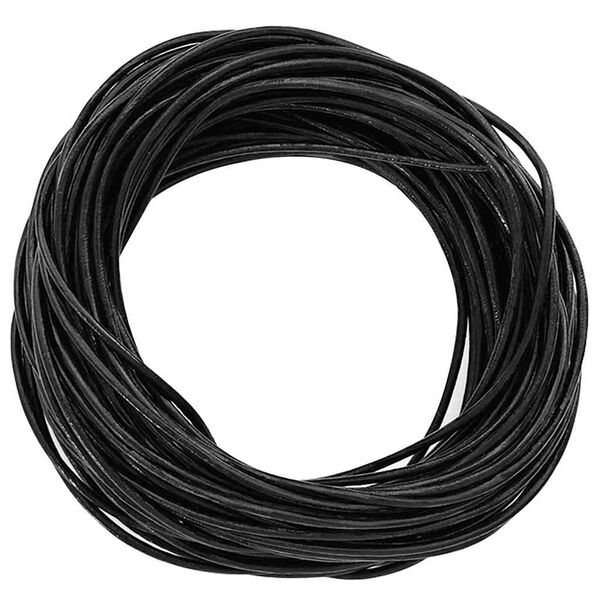 vidaXL Cord&oacute;n de cuero Negro &Oslash;1,5 mm x 5 m Cuero