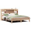 vidaXL Cama con estanter&iacute;a sin colch&oacute;n madera maciza marr&oacute;n 150x200 cm