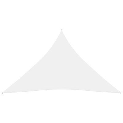 vidaXL Toldo de vela triangular tela Oxford blanco 4,5x4,5x4,5 m