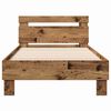 vidaXL Estructura de cama con cabecera Madera vieja 193 x 95 x 88 cm
