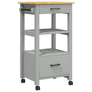 vidaXL Carrito de cocina MONZA madera maciza de pino 48x40x88,5 cm