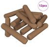 vidaXL Dowel de madera 12 pcs Marr&oacute;n &Oslash;8 x 35 mm Madera maciza