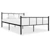 vidaXL Estructura de cama sin colch&oacute;n metal negro 140x200 cm
