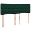 vidaXL Cama box spring con colch&oacute;n terciopelo verde oscuro 140x190 cm