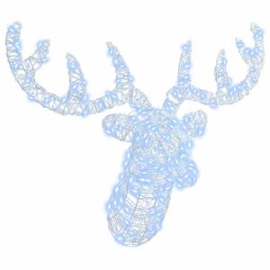 vidaXL Cabeza de Reno con 140 LED frío 68 x 36.5 x 62.5 cm Acrílico