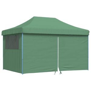 vidaXL Tienda de fiesta plegable Pop-Up con 4 paredes laterales verde