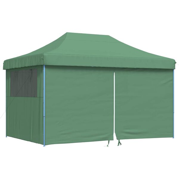 vidaXL Tienda de fiesta plegable Pop-Up con 4 paredes laterales verde