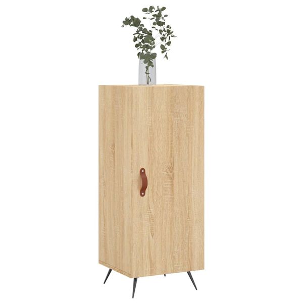 vidaXL Aparador madera contrachapada color roble Sonoma 34,5x34x90 cm