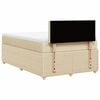 vidaXL Cama box spring con colch&oacute;n tela color crema 120x200 cm