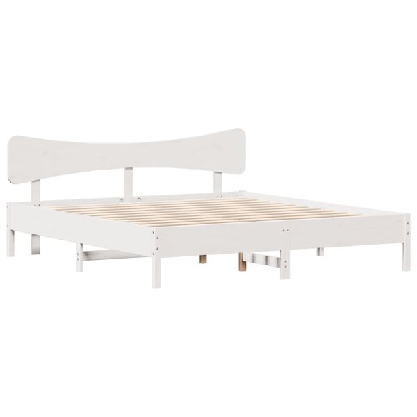 vidaXL Estructura de cama sin colch&oacute;n madera maciza de pino 160x200 cm