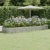 vidaXL Jardinera arriate acero galvanizado plata 373x140x36 cm