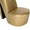 vidaXL Sill&oacute;n con forma de zapato de tac&oacute;n cuero sint&eacute;tico dorado