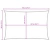 vidaXL Toldo de vela rectangular tela Oxford color crema 4x7 m