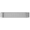 vidaXL Jardinera arriate acero galvanizado plata 224x80x36 cm