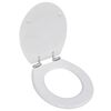 vidaXL Asiento inodoro WC MDF tapa de cierre suave dise&ntilde;o blanco