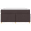 vidaXL Estructura de cama con colch&oacute;n Marr&oacute;n Oscuro 140 x 200 cm tela