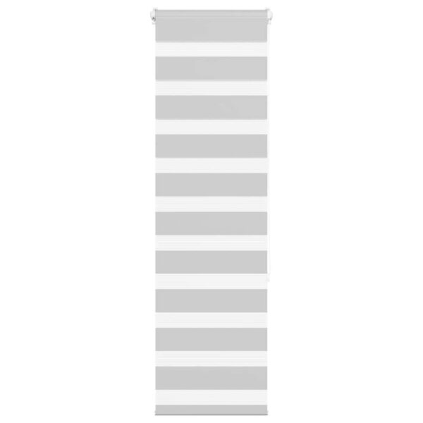 vidaXL Estor cebra gris claro 45x150 cm tejido ancho 40,9 cm poli&eacute;ster