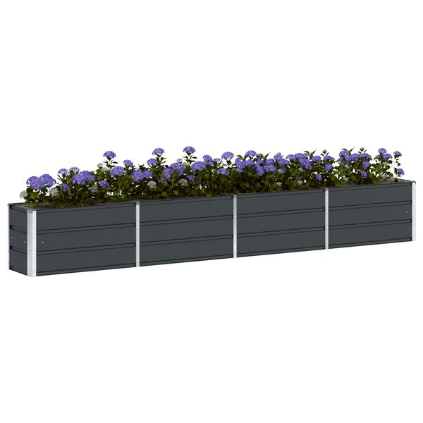vidaXL Jardinera Antracita 320 x 40 x 45 cm Acero