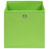 vidaXL Cajas de almacenaje 10 uds tela verde 32x32x32 cm