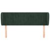 vidaXL Cabecero de terciopelo verde oscuro 147x23x78/88 cm
