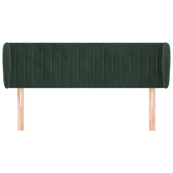 vidaXL Cabecero de terciopelo verde oscuro 147x23x78/88 cm
